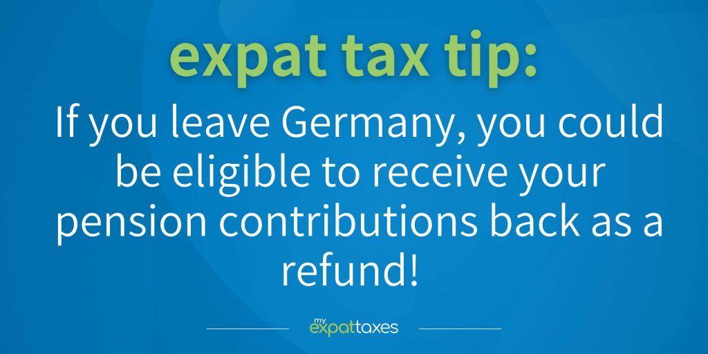Text: Expat Tax Tip: How to get your German Pension back as a Refund