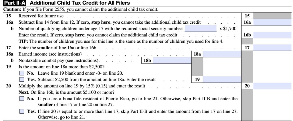 IRS, Schedule 8812 (Form 1040),