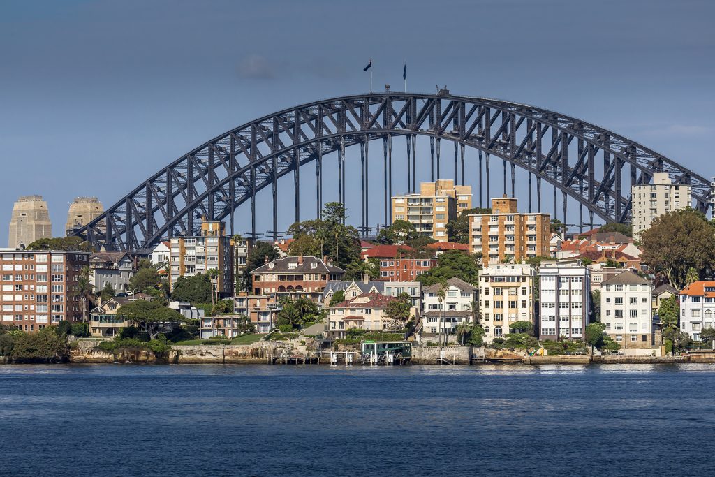 Photo of water view looking into a city. Expat taxes for Americans in Australia