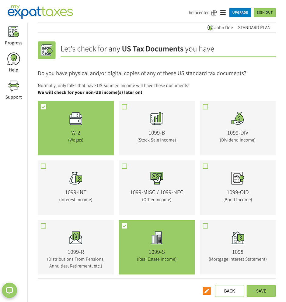 MyExpatTaxes Screenshot