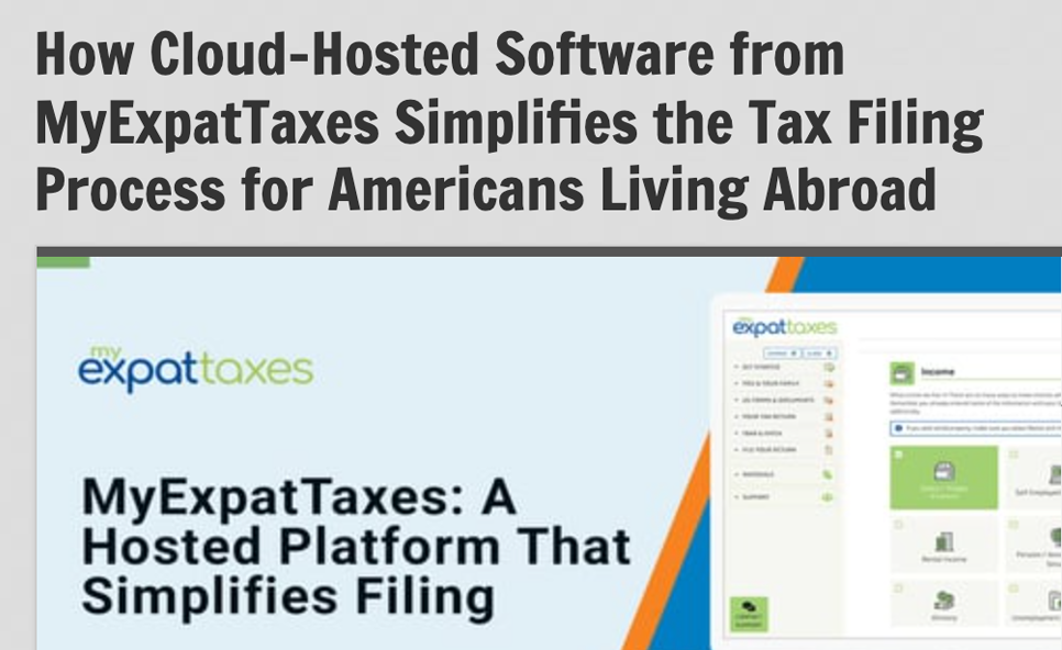 HostingAdvice.com | How Cloud-Hosted Software from MyExpatTaxes Simplifies the Tax Filing Process for Americans Living Abroad
