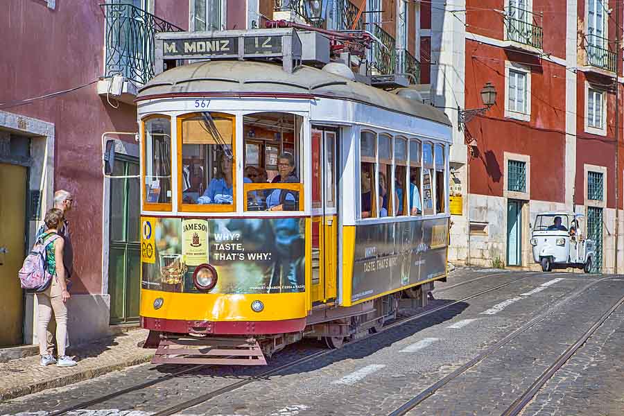 Image of a Trolly is Lisbon. Something to see when you retire abroad.