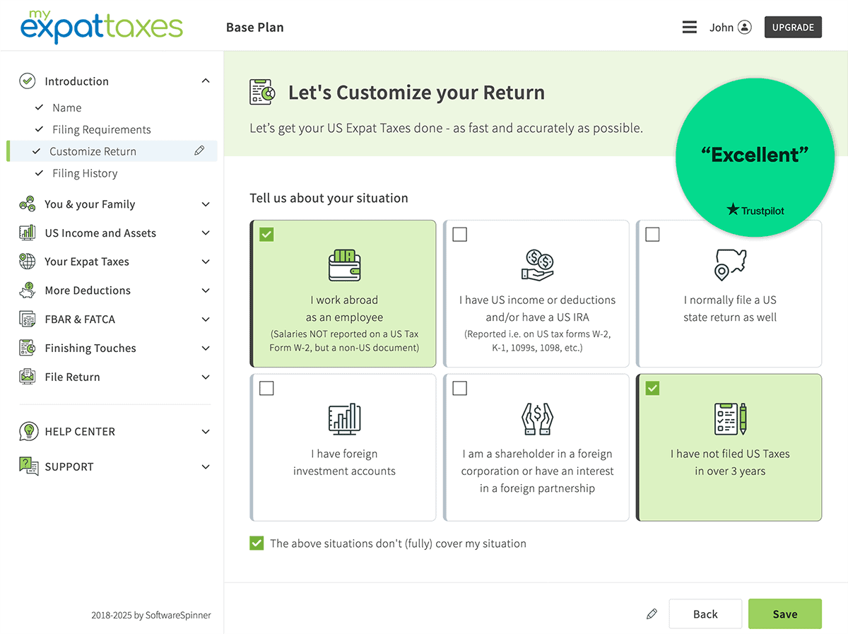 MyExpatTaxes US Expat Tax Software