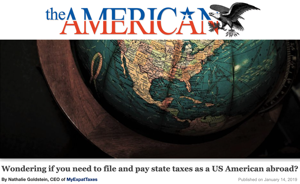The American | File and pay state taxes as a US American abroad?