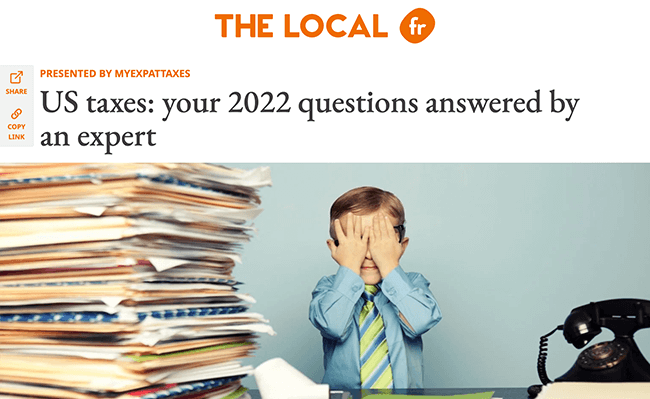 The Local | US taxes: your 2022 questions answered by an expert
